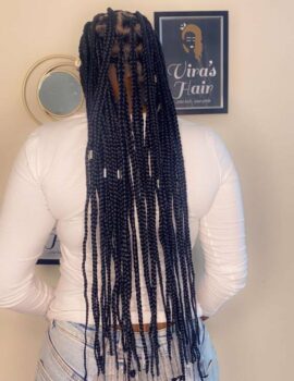 Full Lace Box Braided Wig With Beads