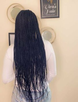 Black Kim K Braided Closure With 2×6 Lace Wig