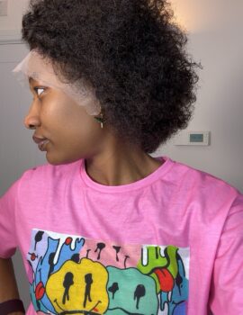 Afro frontal wig