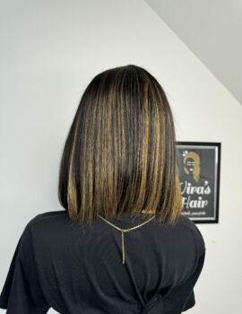 Black/Highlight bob wig