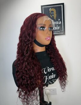 Burgundy Deep Wave wig