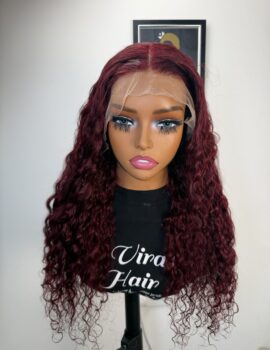 Burgundy Deep Wave wig