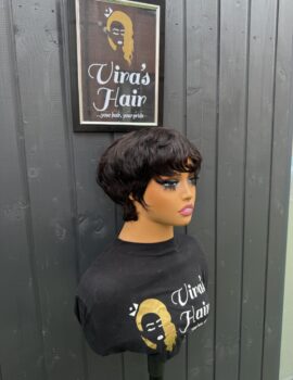 Black Pixie Cut Short Wig