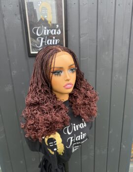 Dark Cherry Burgundy Braid Wig