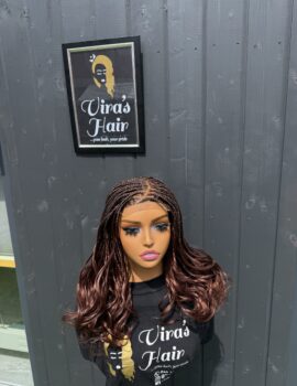 Rich Chocolate Brown French Curls Braid Wig