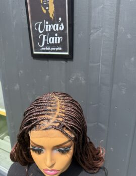 Rich Chocolate Brown French Curls Braid Wig
