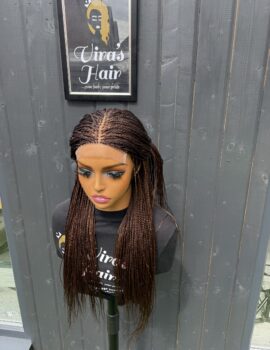 Rich Chocolate Brown Tiny Braid Wig