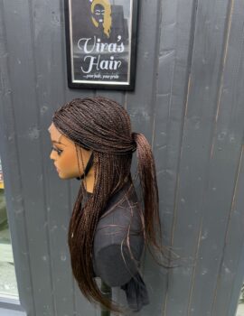 Rich Chocolate Brown Tiny Braid Wig