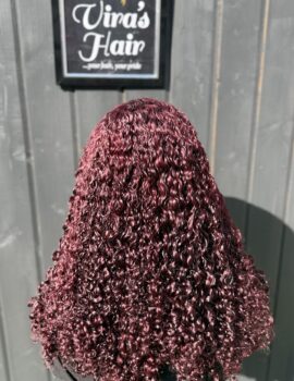 Burgundy Frontal Pixie Curls