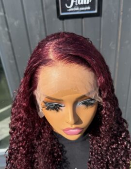 Burgundy Frontal Pixie Curls