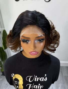 Dark Root Brown Bounce Wig